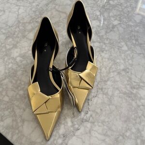 ZARA Elegant Gold Women's Shoes
